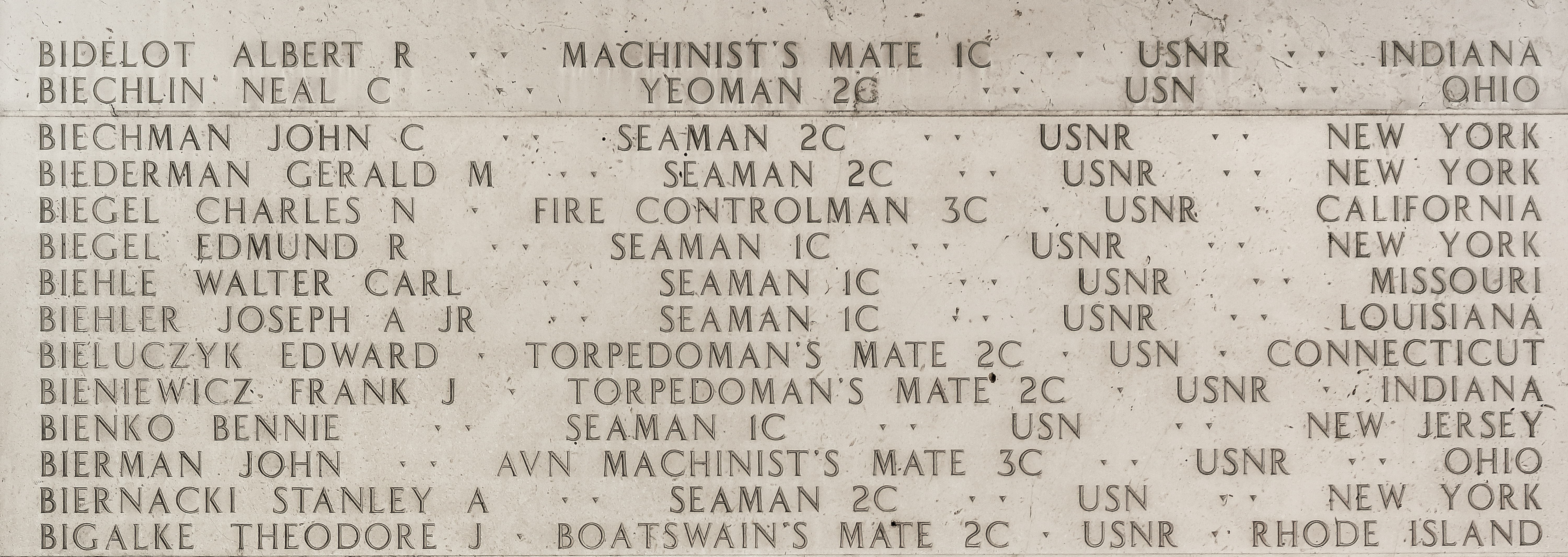 Frank J. Bieniewicz, Torpedoman's Mate Second Class